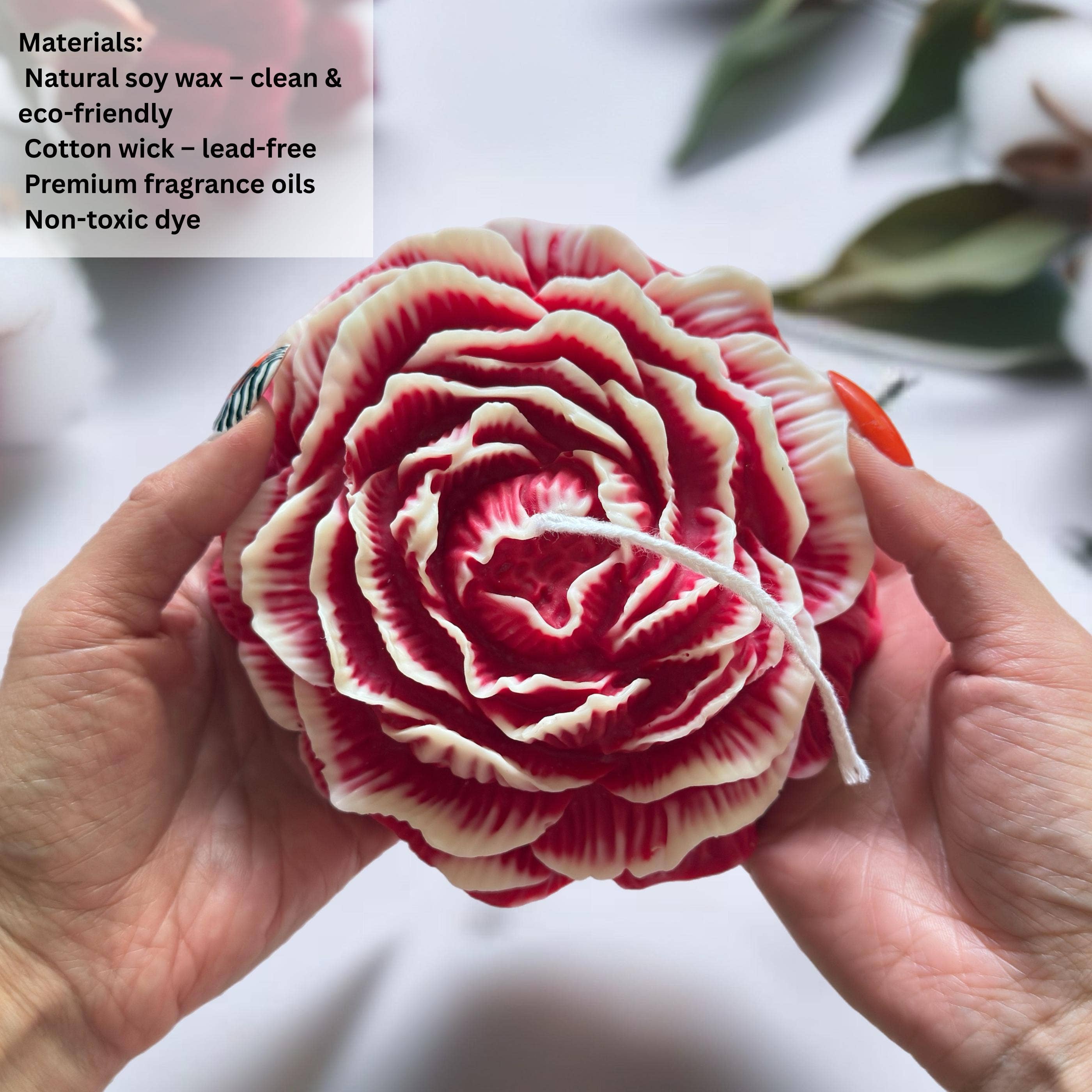 Karly’s Candles - Wholesale Novelty Candle - Peony Flower Candle Favor: Soy Wax, Wedding & Shower Gift2