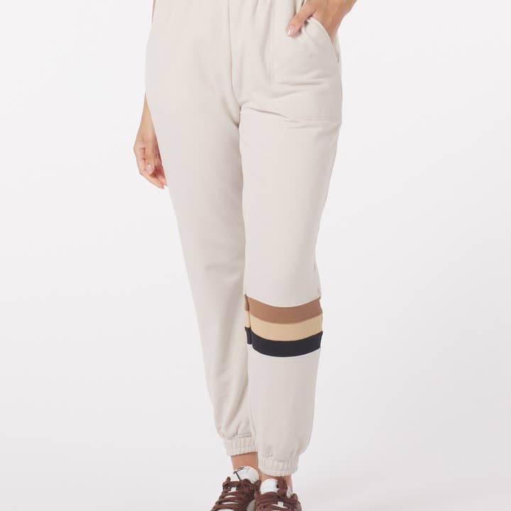 Vintage Oversized Jogger: Oatmilk/Tonal Stripes and other Purchase Wholesale sudaderas vintage. Free Returns & Net 60 Terms on Faire trending on Faire.