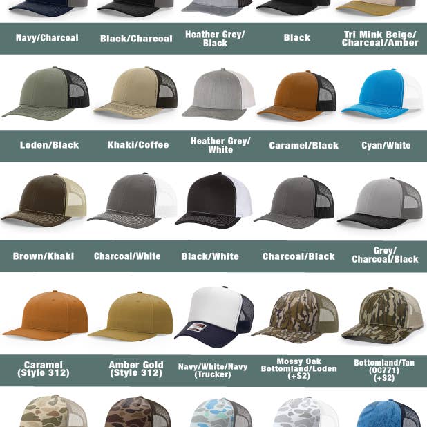 NDesigns Leather - Wholesale Trucker Hat - Unisex - "BMO" Camo PLEATHER patch hats - sewn, not glued!2