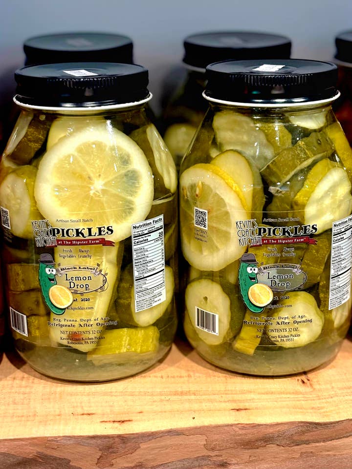 Lemon Drop for wholesale by Kevin's Crazy Kitchen Pickles at the Hipster Farm