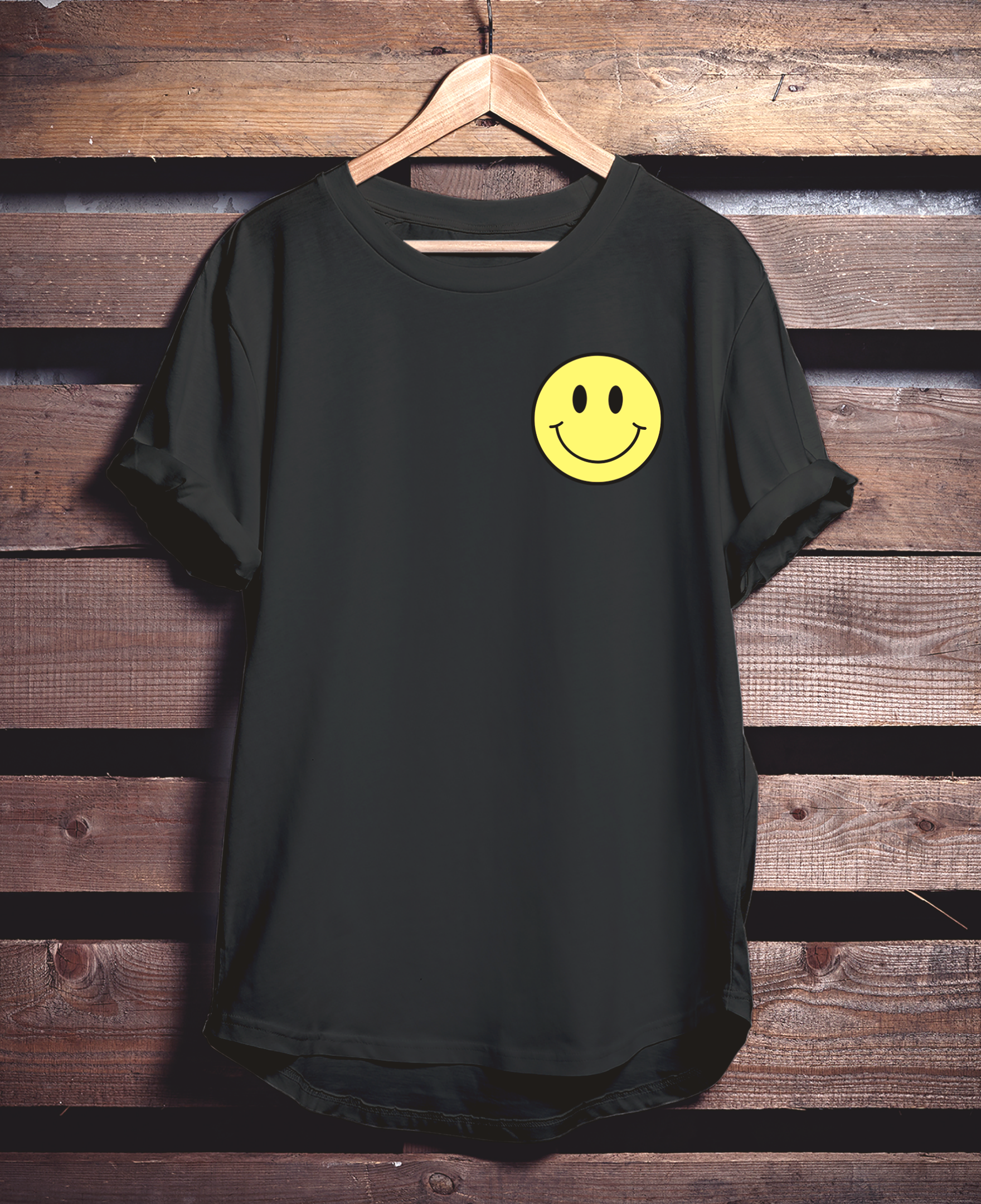 Sesh Wear - Venta al por mayor Camiseta estampada - Hombre - CAMISETA LARGA CARA SONRIENTE ACID HOUSE2