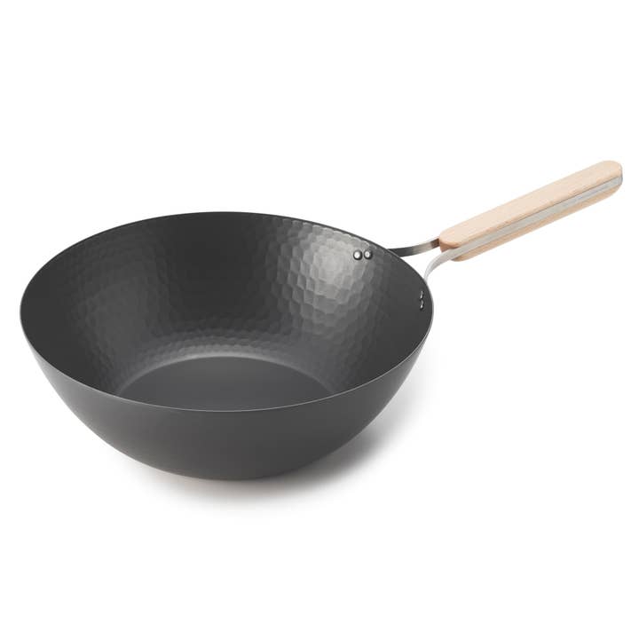 Nitrided Carbon Steel Wok Pan 30cm for wholesale by Made In Japan Tableware & Homeware