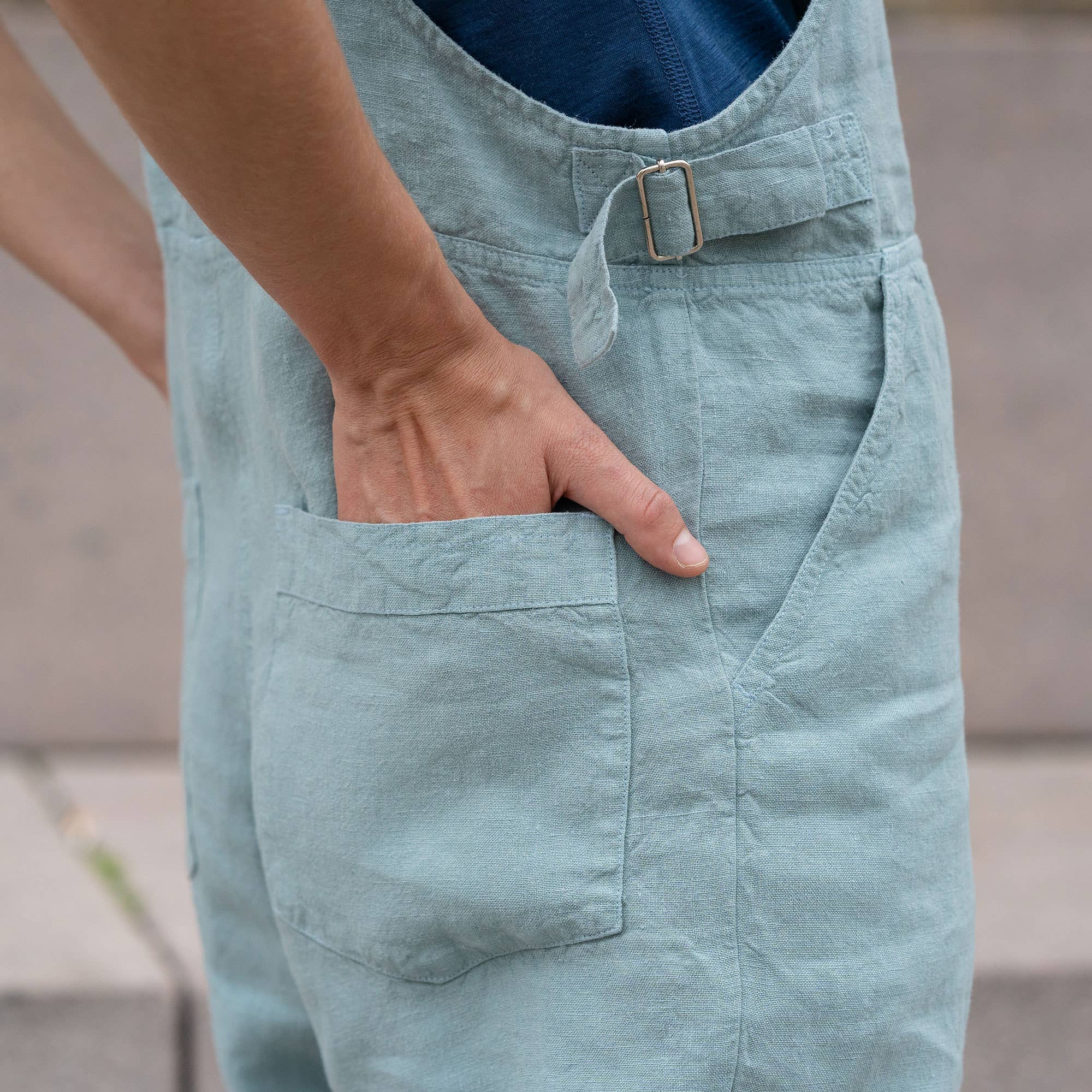 menique - Vendita all'ingrosso Tuta intera - Donna - Salopette in Lino Nicci - Tuta Estiva Ampia5