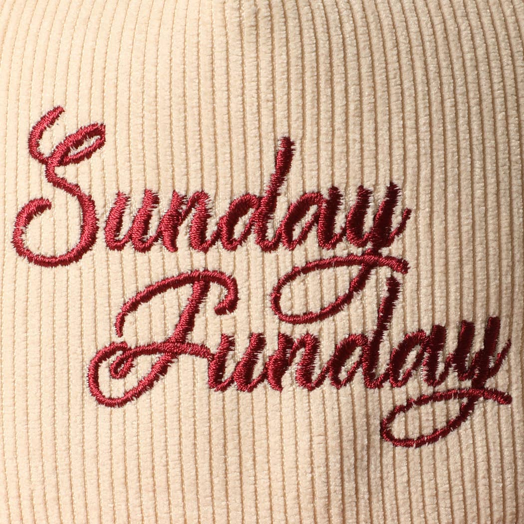 Fashion City - Wholesale Baseball Cap - Unisex - Sunday Funday Corduroy Trucker Baseball Cap5