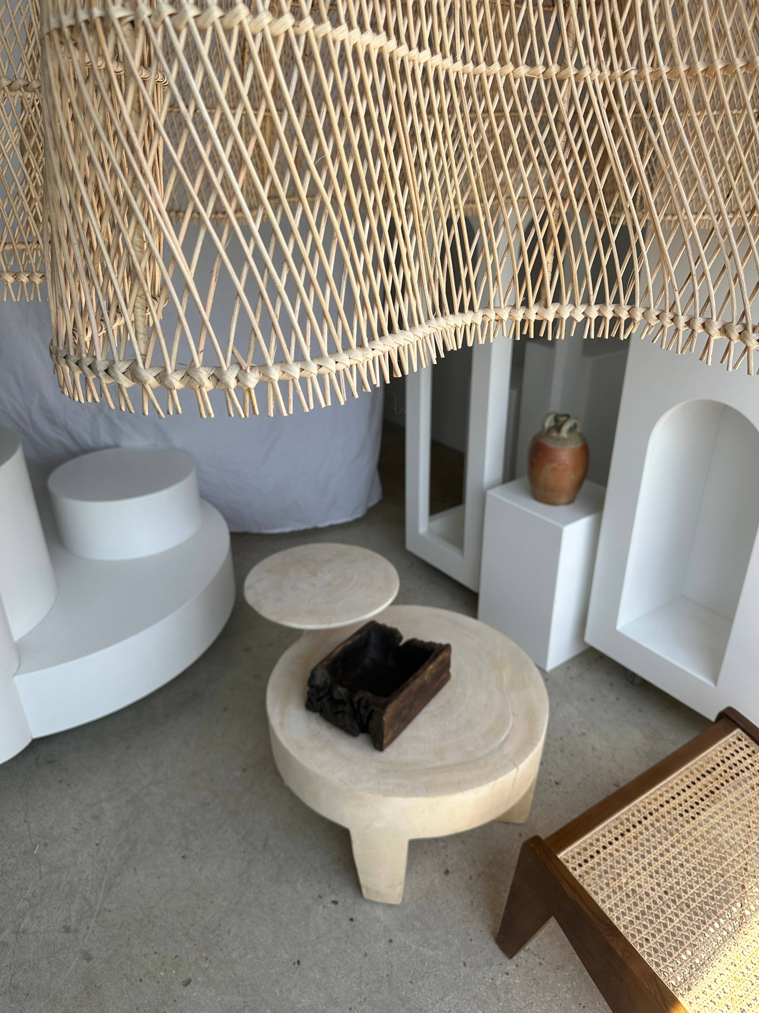 Office Objets - Wholesale Chandelier/Hanging Light - Immense rattan suspension in the shape of a flower, tulip, corolla H:1m; D:1m50122