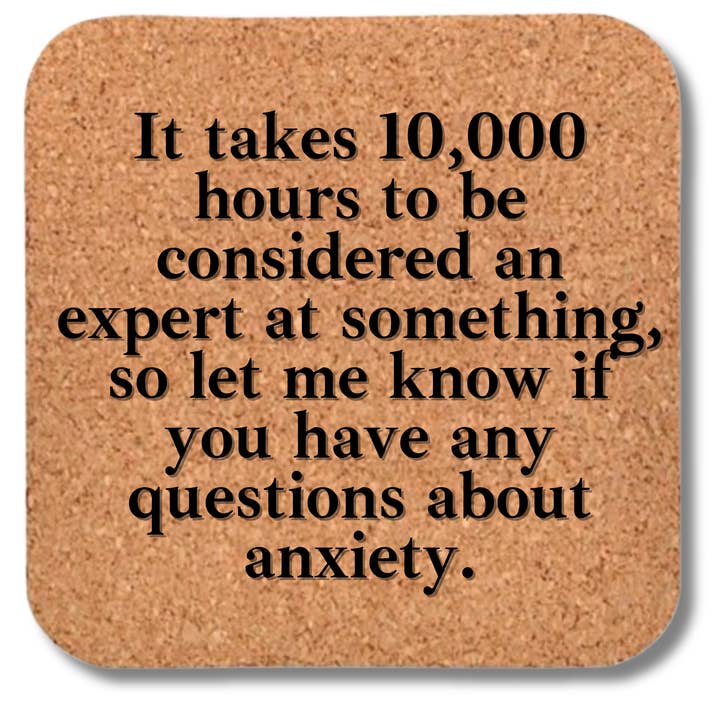 Cork Coaster- Considered An Expert on Anxiety for wholesale by Buffalovely