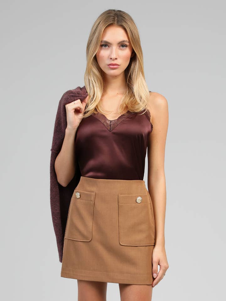 Camisola ADELAELLE vinho por atacado de An'ge