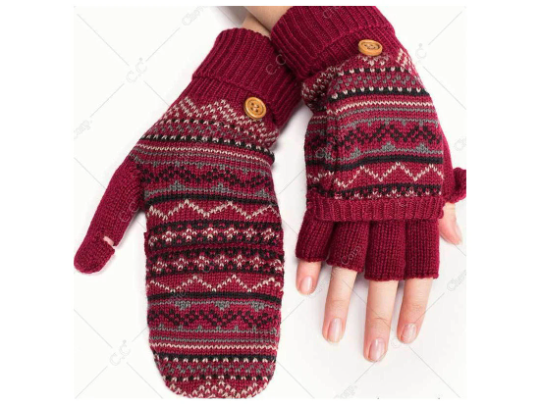 Treasure Bank - Wholesale Mittens - Women's - C.C Tribal Print Convertible Mitten Gloves1