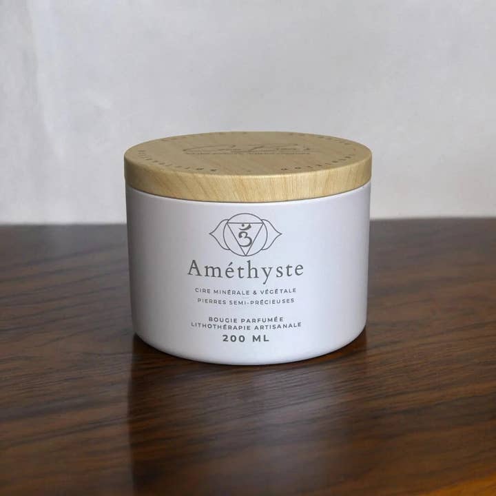 CocoBen's - Wholesale Jar/Filled Candle - Lithotherapy Candle - Amethyst - 200 ML2