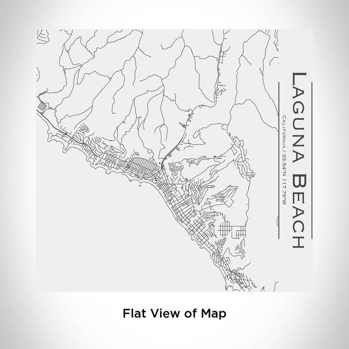 JACE.design - Wholesale Insulated Mug/Tumbler - Laguna Beach CA Map Tumbler in Matte White1