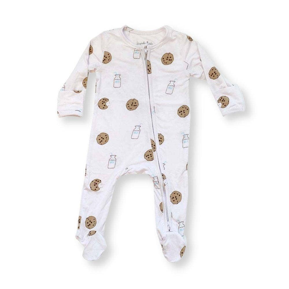 Dear Perli - Wholesale Sleepsuit - Baby - Bamboo Baby Zippered Footie Onesie - Cookie Craze