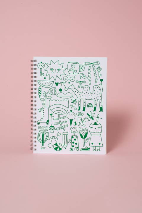 Egg Press Manufacturing - Wholesale Notebook - Doodles Letterpress Notebook by Suzy Ultman2