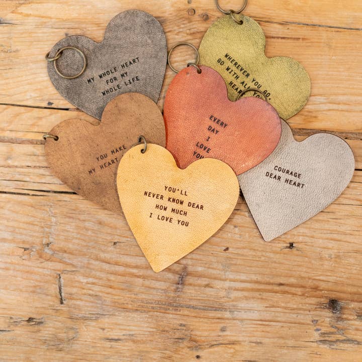 Sugarboo & Co – wholesale Keychain – Unisex – Leather Heart Keychains - Set of 181