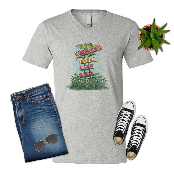 Dekalb Seed Dealer, Corn, Farming, Farm, T-shirt V-Neck for wholesale by 316 Legacy LLC