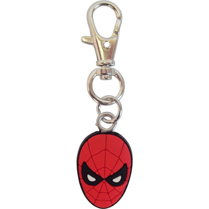 Square Deal Recordings & Supplies - Wholesale Keychain - Unisex - Zipper Pull - Spider-Man - Head1