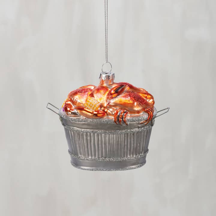 Primitives by Kathy - Wholesale Ornament - Glass Crab Bushel Ornament