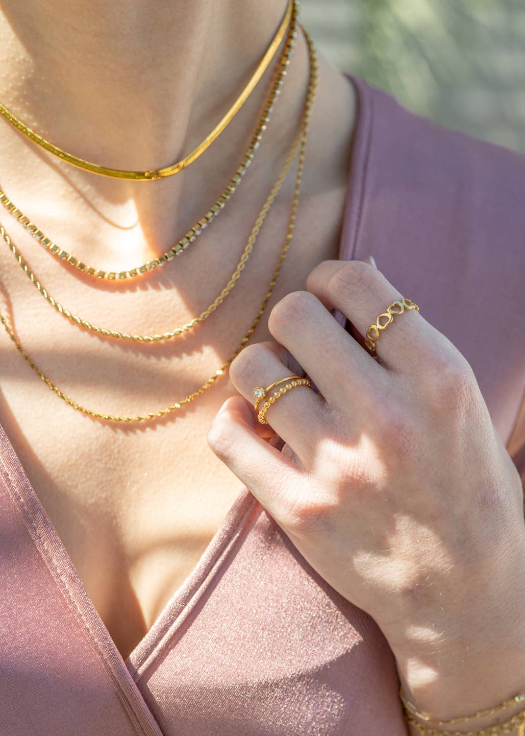 WJW - Wholesale Schakelketting - Gouden ketting met touw1