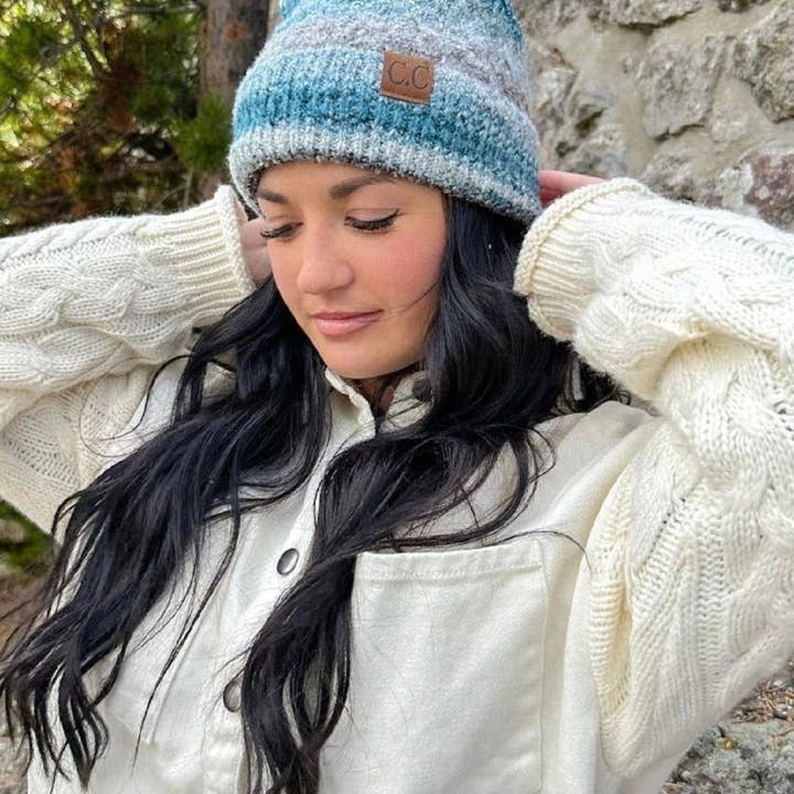 MiMi Wholesale - Wholesale Beanie - Women's - HTC0041 Luna Space Dye Pom Beanie