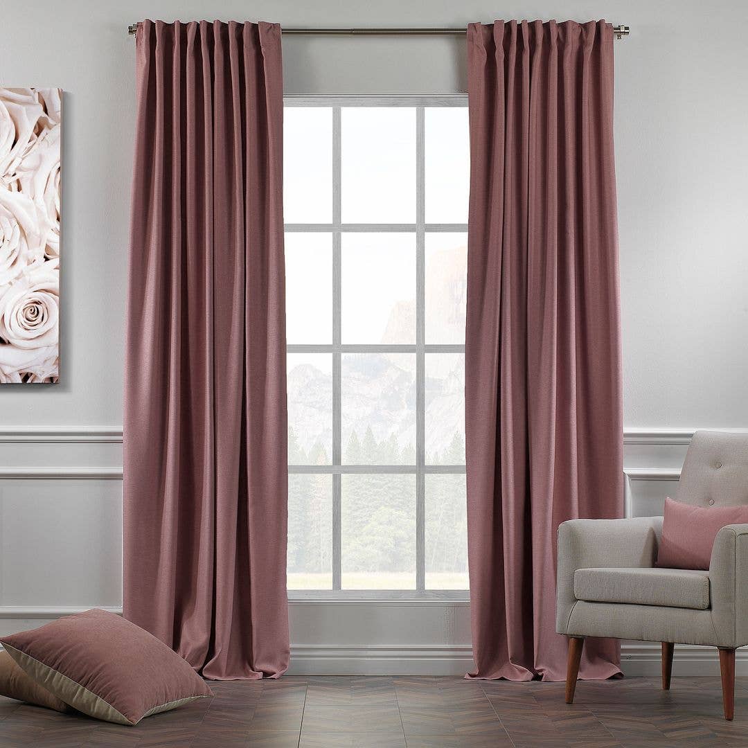 Bes Home Design - Wholesale Curtain - Extra Long Faux Linen Decorative  Custom Size Curtain19