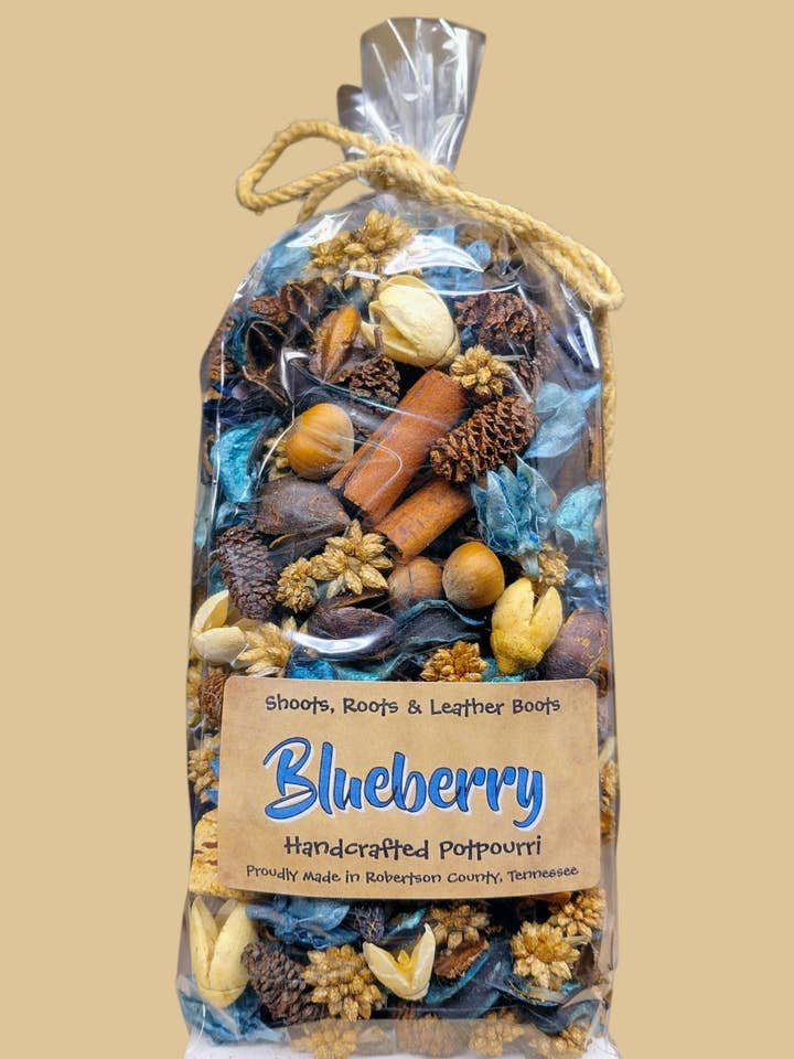 Blueberry Handcrafted Country Potpourri. for wholesale by Shoots, Roots & Leather Boots