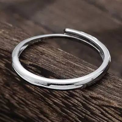 Minimalist Open Band Silver Ring for wholesale by Moclein