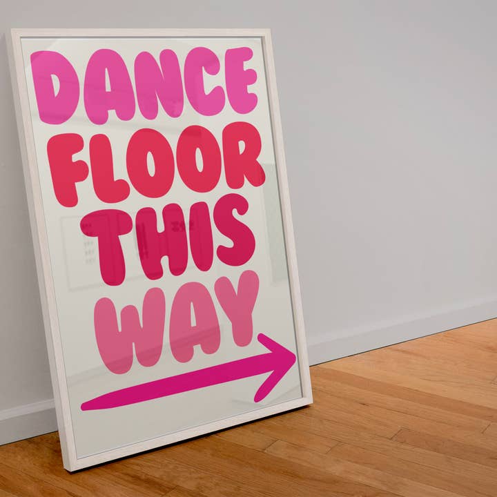 Impressão de seta para a pista de dança deste lado por atacado de Blue Iris Designs Co