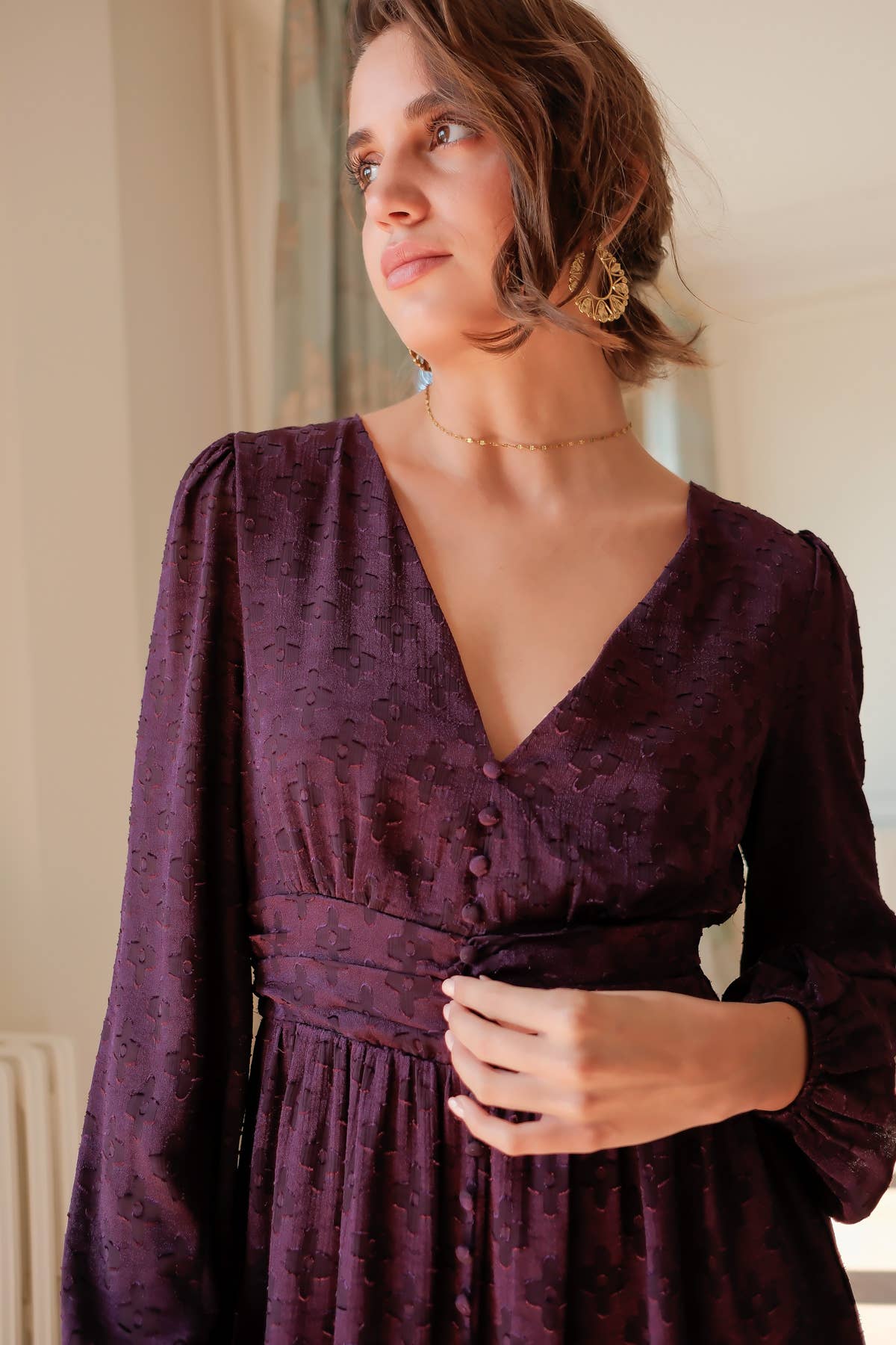 LOVIE & CO - Wholesale Dress - Women's - Long dress with floral patterns10