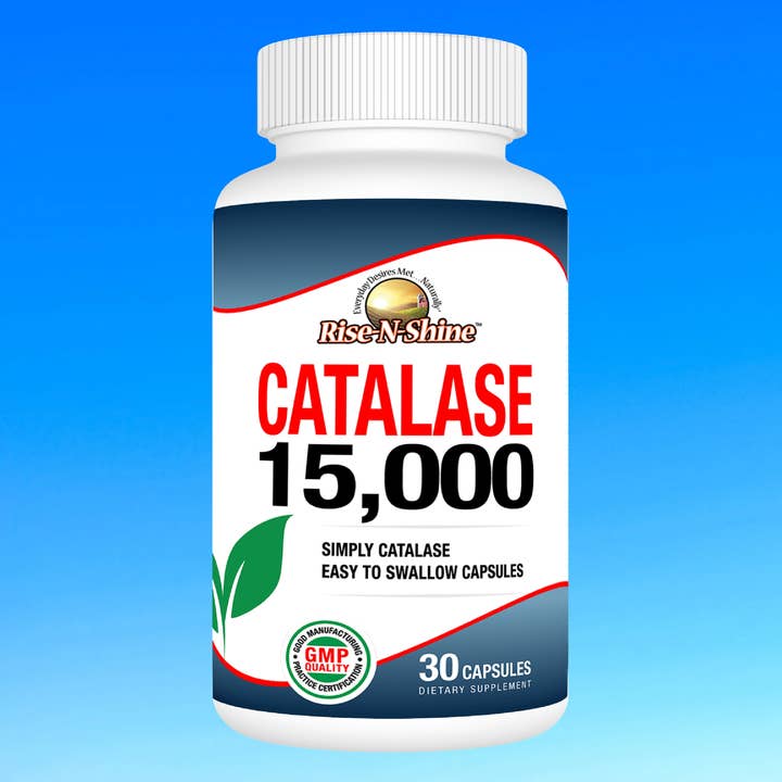 Rise-N-Shine Online - Venta al por mayor Suplementos/vitaminas para beber - Catalasa 15 000 - Suministro para 30 días