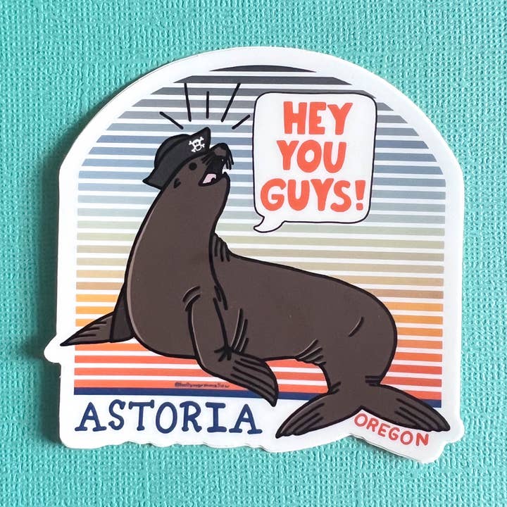 hollymarshmallow - Wholesale Sticker - Hey You Guys Sea Lion Sticker0