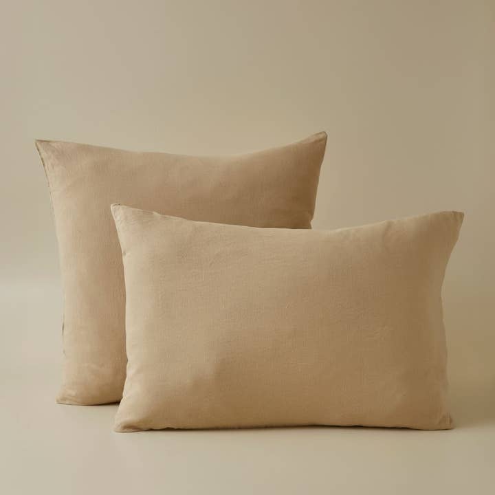 Pillowcase natural linen lyocell for wholesale by Sylvie Thiriez