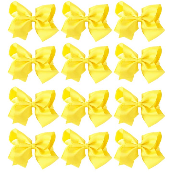 Hana - Wholesale Hair Bow - Kids - 8 Inch Hair Bow With Alligator Clip (12pc)19