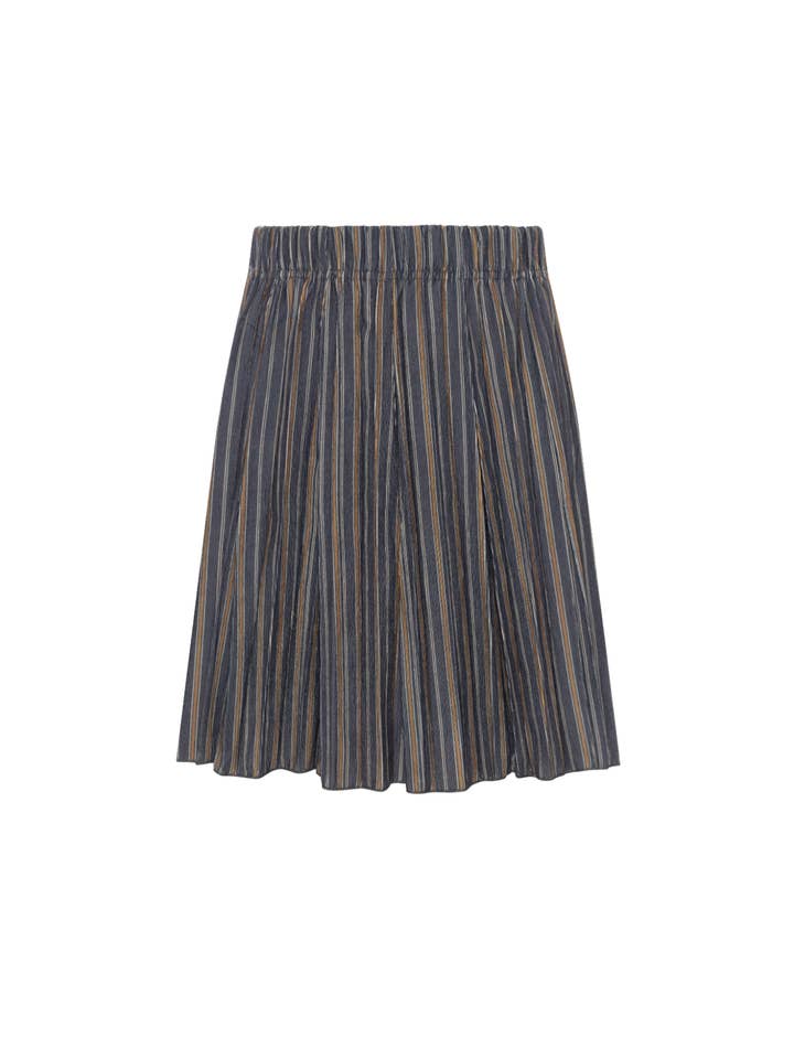 Jupe plissée en velours côtelé à rayures froissées pour la vente par Hush.Shop