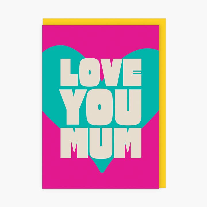 Je t'aime Maman | Carte moderne et audacieuse pour la Fête des Mères pour la vente par LoveLossDiscoballs