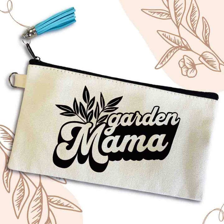 Garden Mama Small Canvas Pouch Bag, Plant Lover, Custom for wholesale by Anna B. Shop