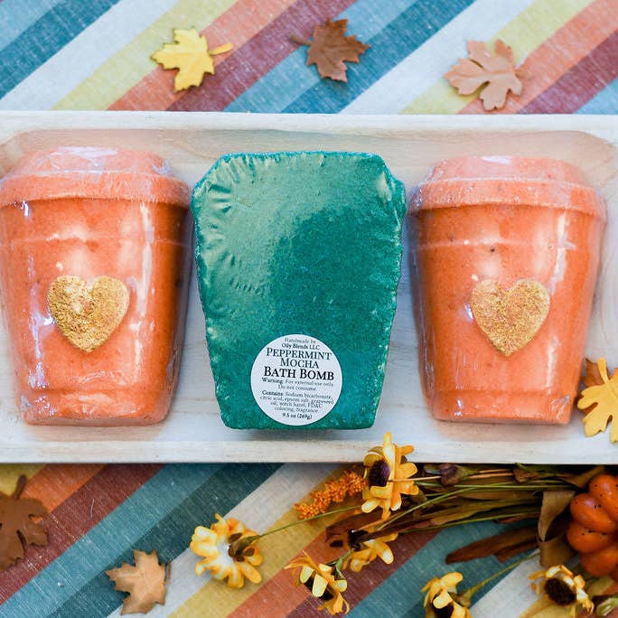 Oily Blends - Wholesale Bath Bomb/Fizz - Fall Coffee Cup Bath Bombs2
