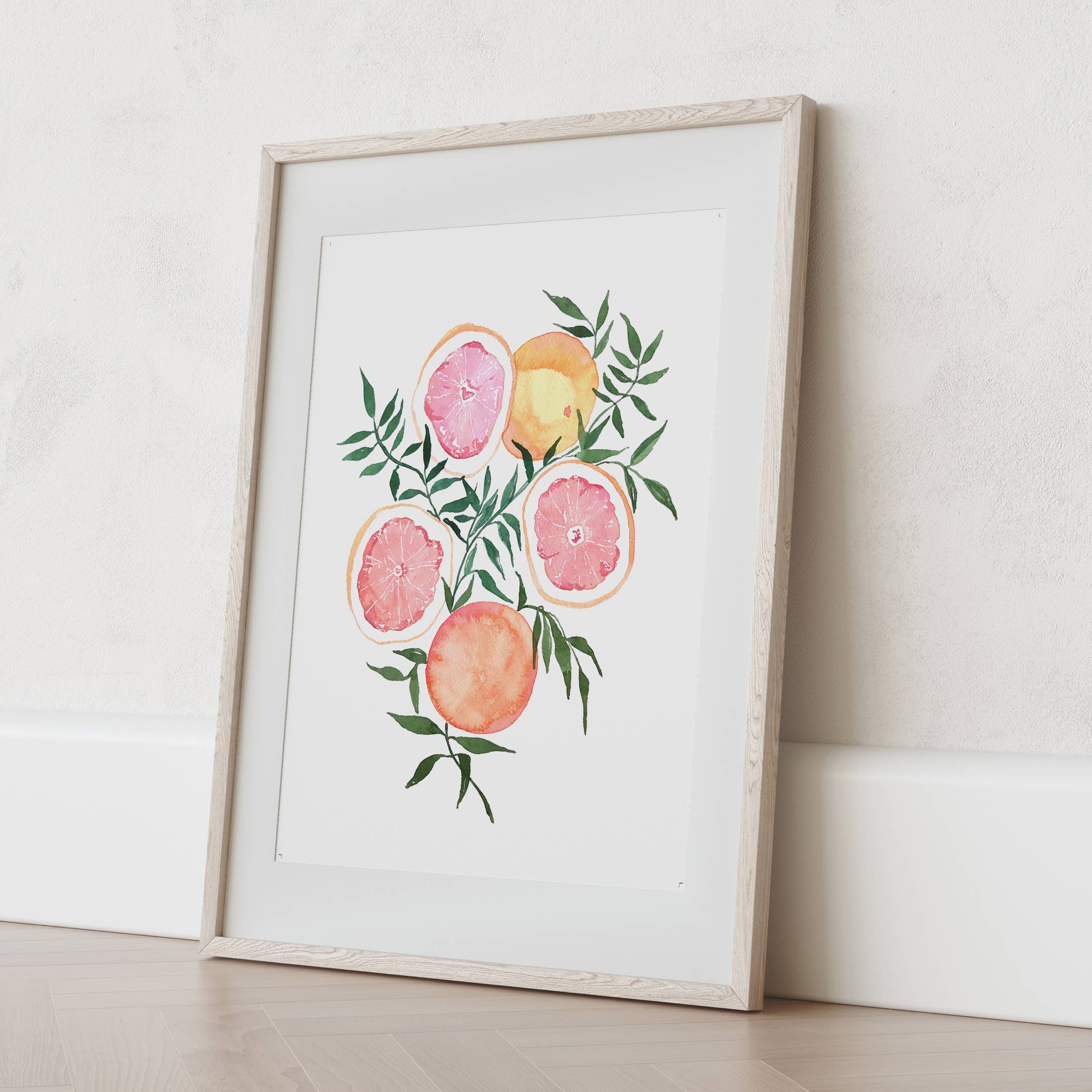 Emerald and Ivy Studios LLC – Engroshandel Kunsttryk – Grapefrugt Citrus Akvarel Art Print1