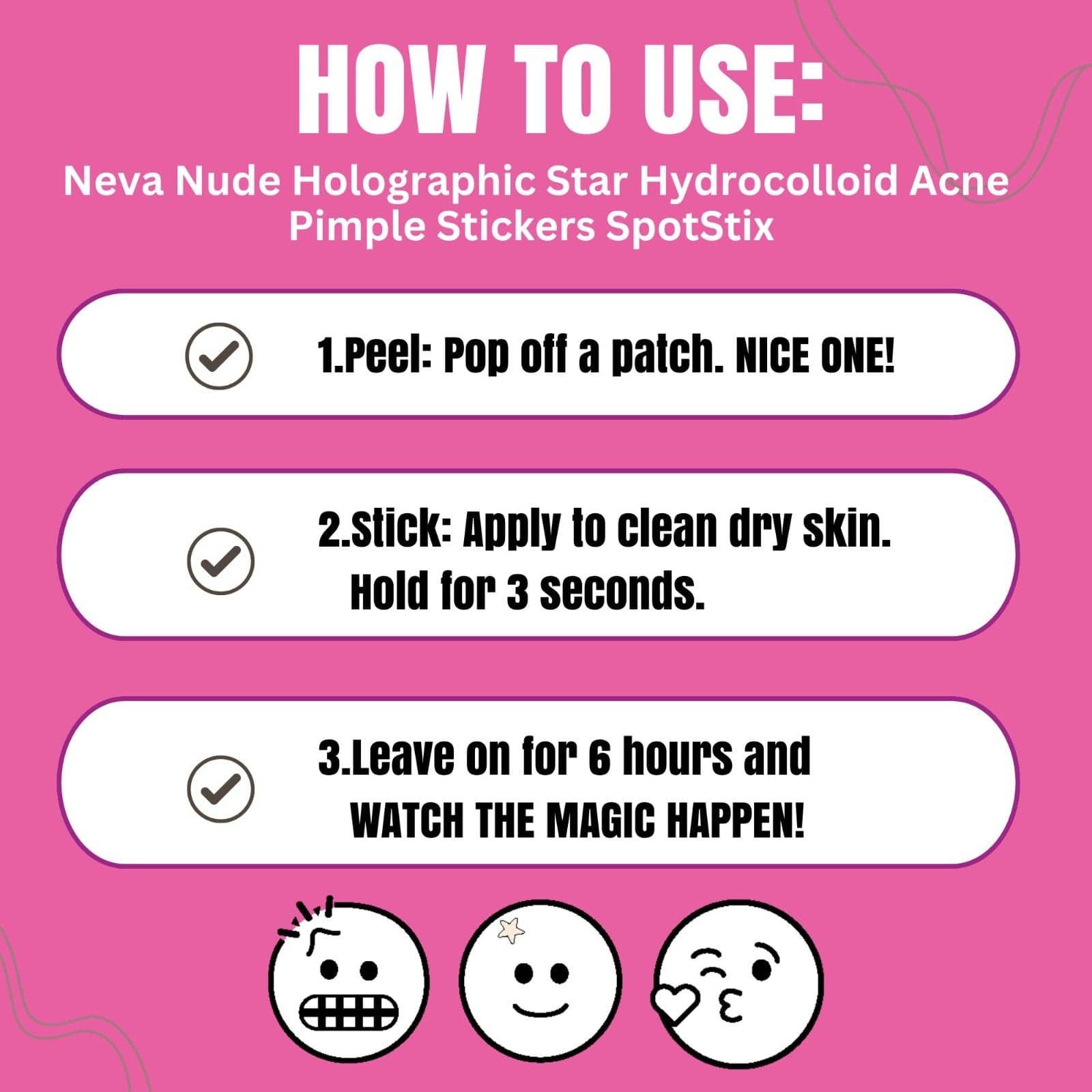 Holográfico Pegatinas holográficas con forma de estrella iridiscente de Unicorn Wishes, hidrocoloides, acné y espinillas, SpotStix, paquete de 56 de venta al por mayor en Faire5