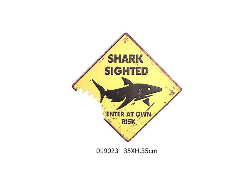 Faye - Wholesale Wall Accent - Shark Wall Decor Plate 35 X H.35 cm0