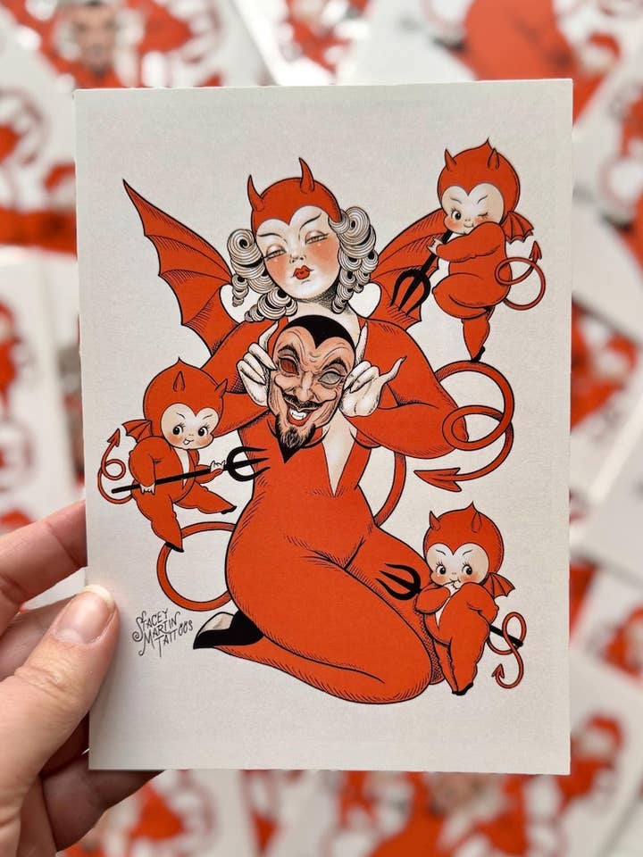 Sucker's Shangri-la 5x7 Mini Print for wholesale by Stacey Martin Tattoos