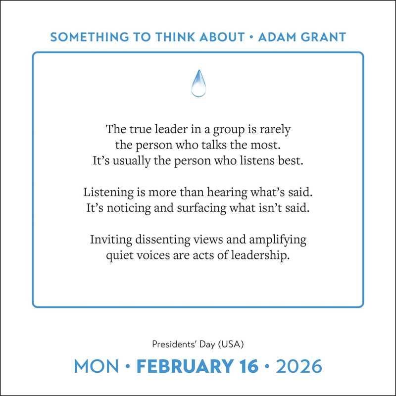 Simon & Schuster - Wholesale Calendar - Adam Grant 2026 Day-to-Day Calendar by Adam  Grant1