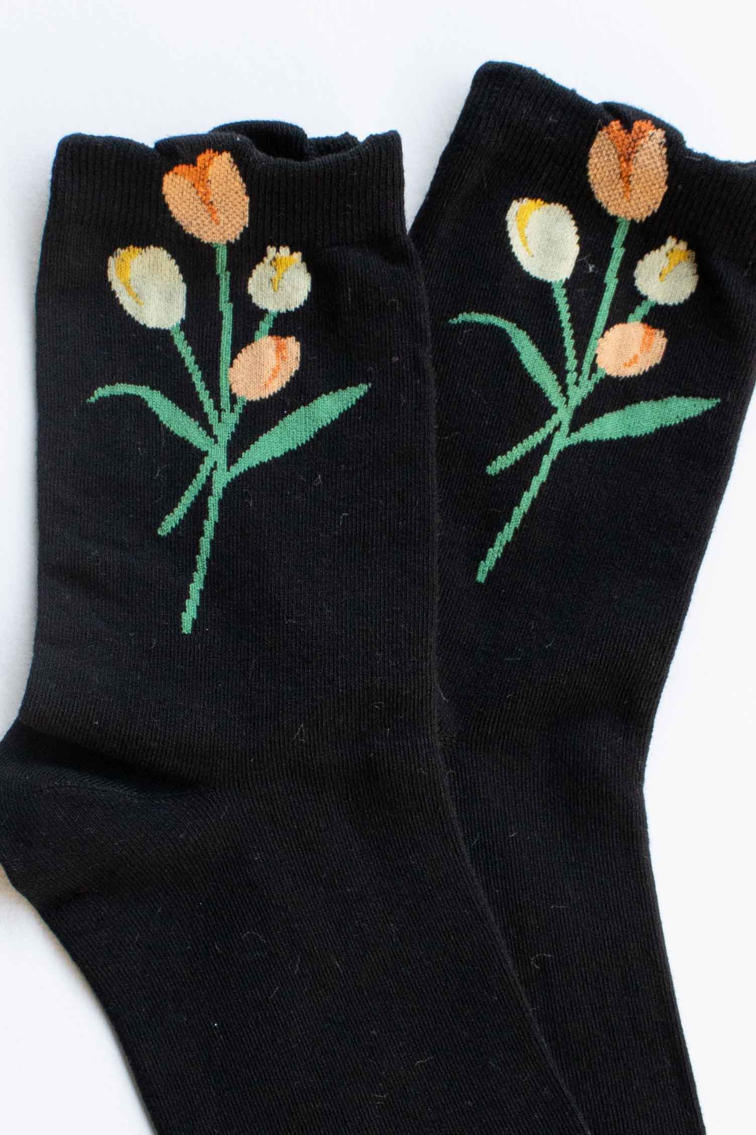 Tiepology - Wholesale Socks - Women's - Tulip Bloom Cotton Blend Socks4