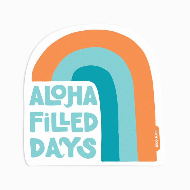 Aloha Fyllda Dagar • Klistermärke för wholesale av Nico Made by Nicole Ferrara