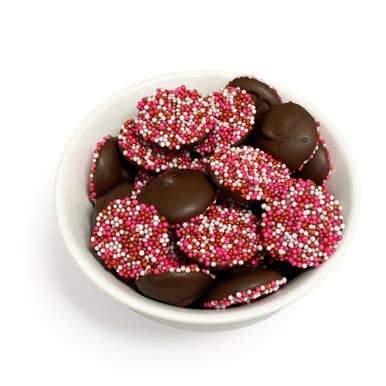 Valentine Chocolate Nonpareils (BULK - 4 LBS) for wholesale by Country Chocolates