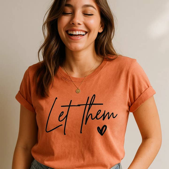 Let Them Heart Design T-shirt Bella Canvas for wholesale by Soleinspire