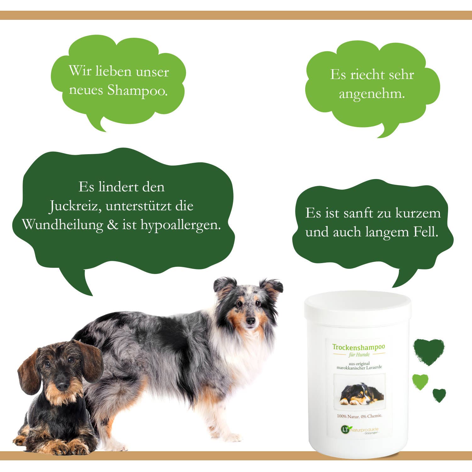 LT-Naturprodukte – wholesale Pet shampoo – Dog – Dry shampoo for dogs - with original Moroccan lavae1