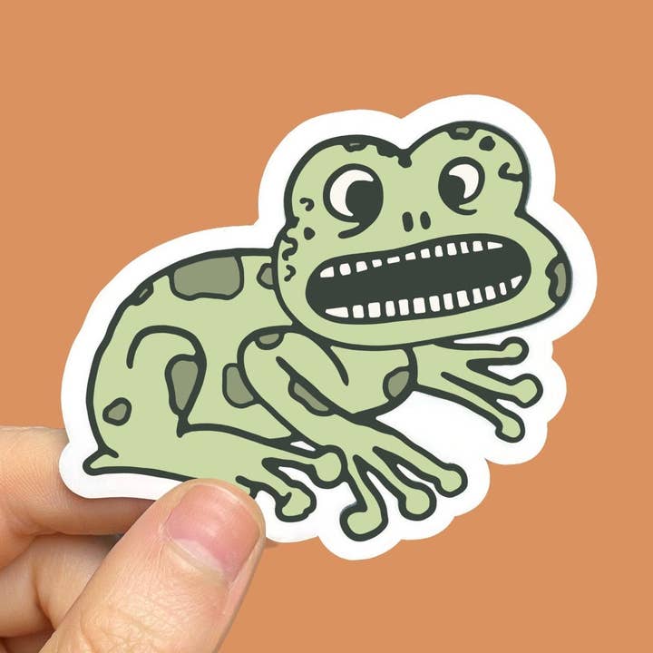 Doctor Scribble - Wholesale Sticker - Nervous Frog Vinyl Sticker0
