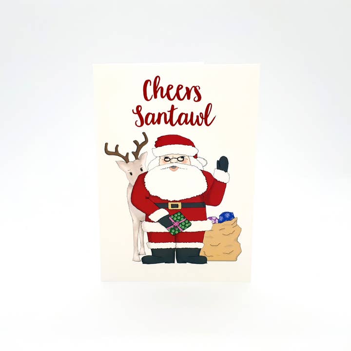 Bristol Brizzle Christmas Card - Cheers Santawl for wholesale by dona B drawings