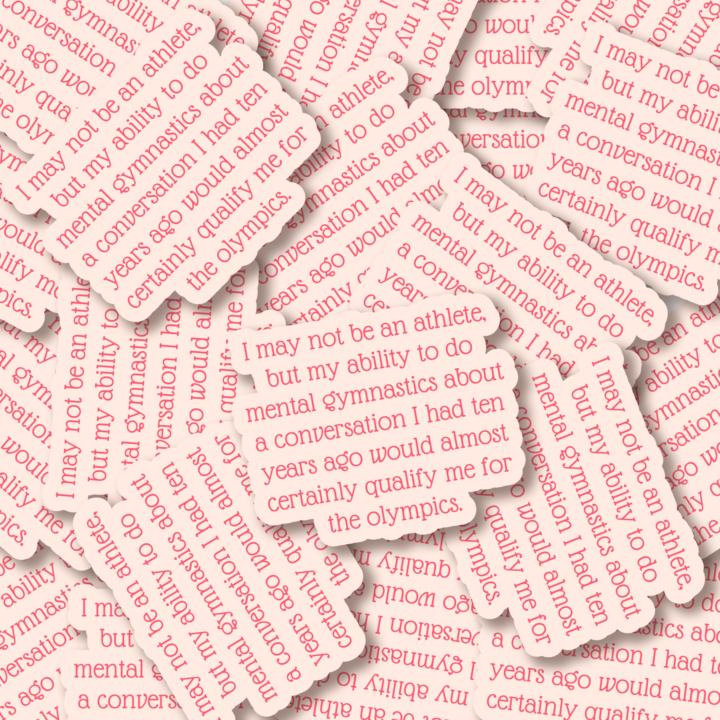 La Folie Press - Wholesale Sticker - Mental Gymnastics 3" Vinyl Sticker2