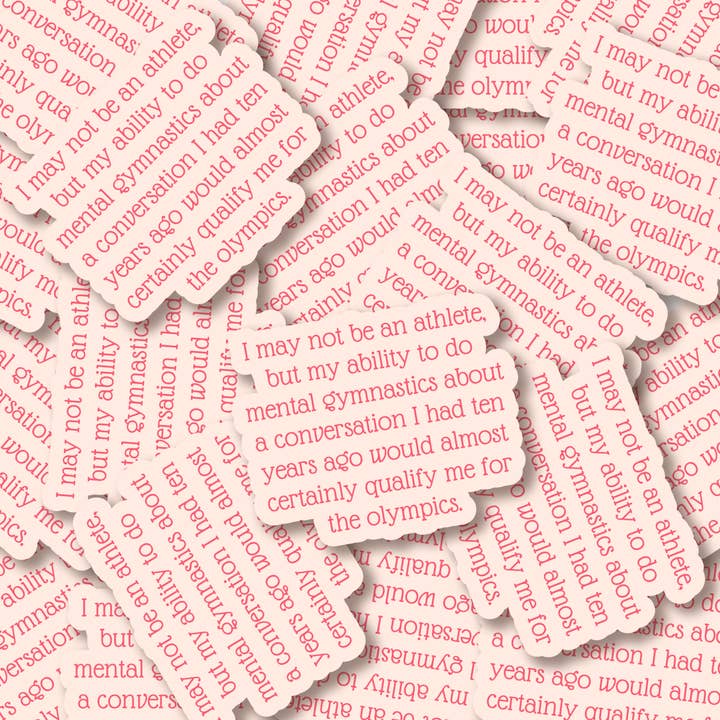 La Folie Press - Wholesale Sticker - Mental Gymnastics 3" Vinyl Sticker2