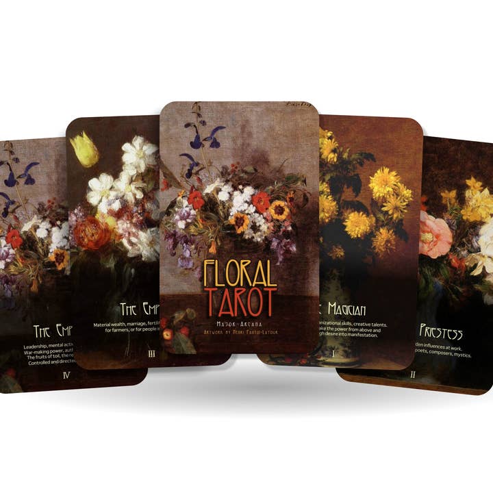 Ibiza Tarot USA - Wholesale Tarot Cards - Floral Tarot - Major Arcana - Henri Fantin-Latour art